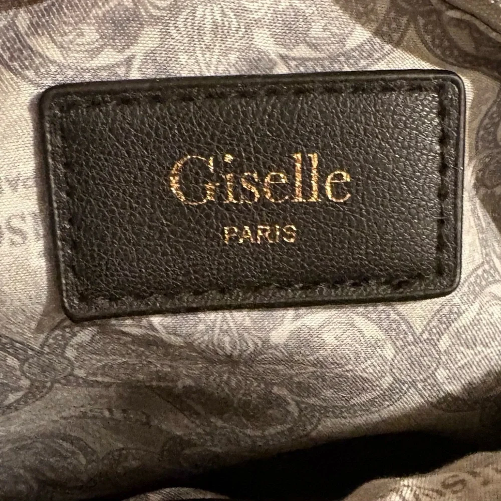 Giselle Paris Black Ruched Shoulder Bag - Picture 7 of 7